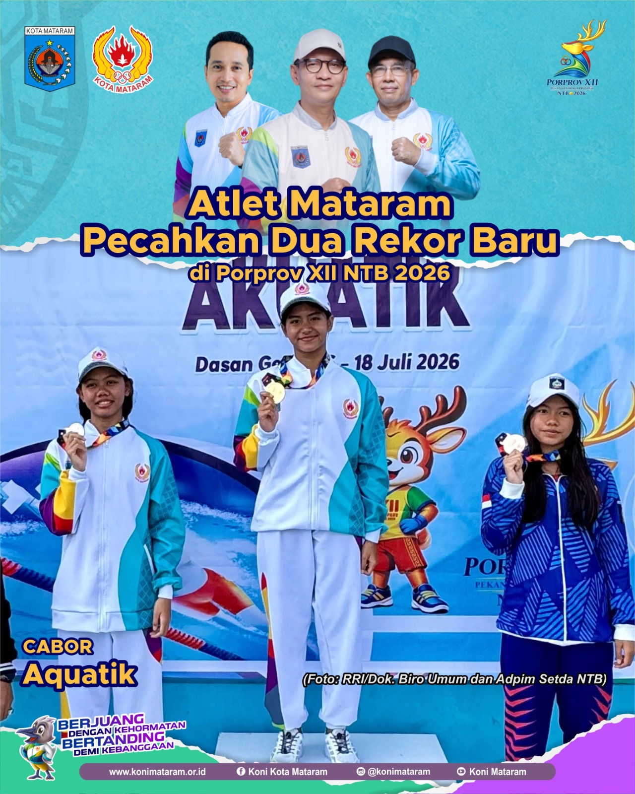 Laras Ajeng Pecahkan Dua Rekor Porprov NTB 2026